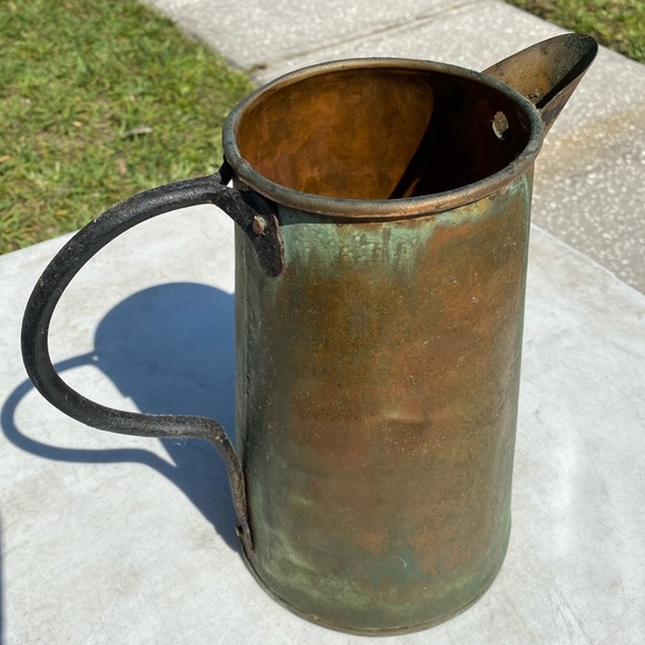 Vintage Other - “Final Price” Vintage Metal Water Pitcher Decor